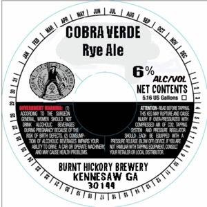 Burnt Hickory Brewery Cobra Verde