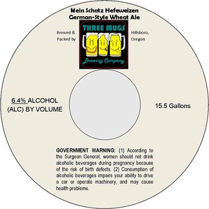 Three Mugs Brewing Company Mein Schatz Hefeweizen October 2014
