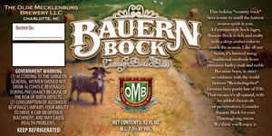 The Olde Mecklenburg Brewery, LLC October 2014