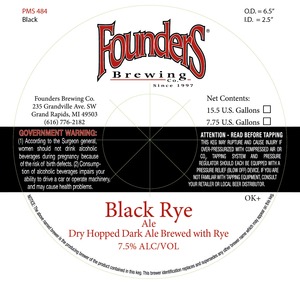 Founders Black Rye