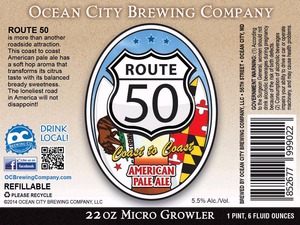 Route 50 American Pale Ale October 2014