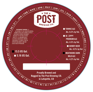 The Post Brewing Company Meathooks Dark Mild Ale