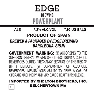 Edge Brewing Powerplant October 2014