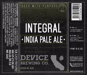 Device Brewing Co Integral October 2014