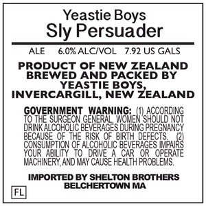 Yeastie Boys Sly Persuader October 2014
