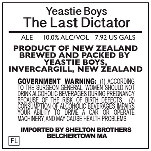 Yeastie Boys The Last Dictator October 2014