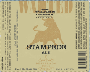 Three Creeks Brewing Company Stampede Ale October 2014