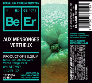 Beryllium Erbium Brewery Aux Mensonges Verteux October 2014