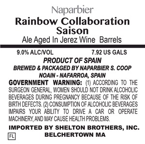 Naparbier Rainbow Collaboration October 2014