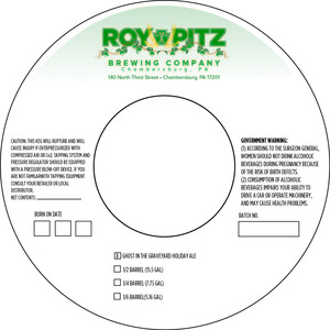 Roy-pitz Brewing Company Ghost In The Graveyard Holiday Ale