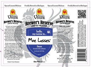 Brewery Vivant Moe Lasses' October 2014