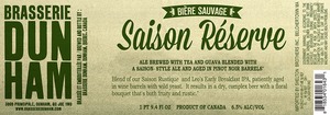 Dunham Saison Reserve October 2014