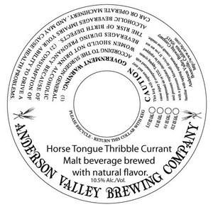 Anderson Valley Brewing Company Horse Tongue Thribble Currant