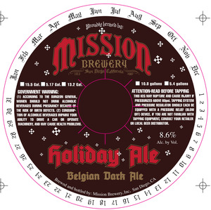 Mission Holiday Ale October 2014