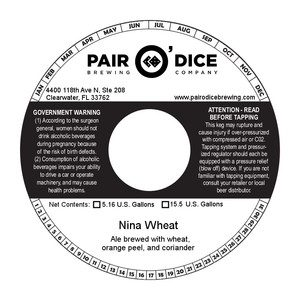 Pair O' Dice Brewing Co. Nina Wheat