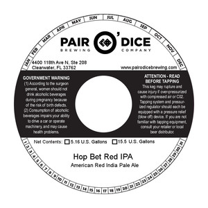 Hop Bet Red Ipa October 2014