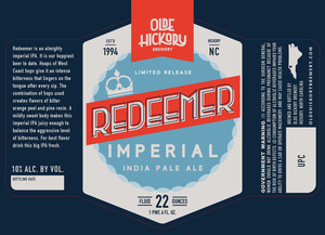 Olde Hickory Brewery Redeemer October 2014