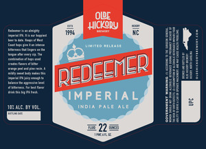 Olde Hickory Brewery Redeemer