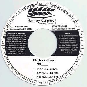 Barley Creek Octoberfest Lager October 2014