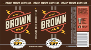 Good People Brewing Company Brown Ale October 2014