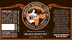 Coronado Brewing Company Orange Avenue Wit