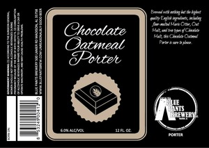 Blue Pants Brewery Chocolate Oatmeal Porter October 2014