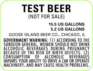 Goose Island Beer Co. Test Beer