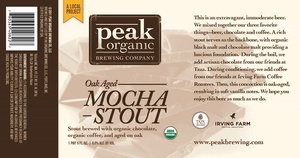 Peak Organic Oak Aged Mocha Stout October 2014