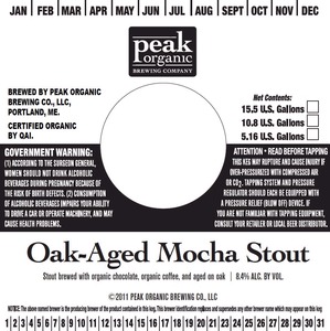 Peak Organic Oak Aged Mocha October 2014