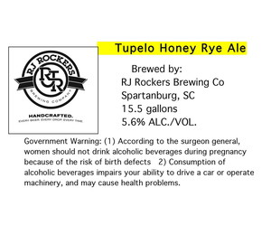 Rj Rockers Brewing Company Tupelo Honey Rye
