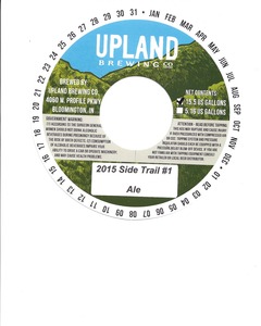 Upland Brewing Company 2015 Side Trail #1