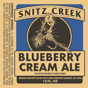 Snitz Creek Blueberry Cream Ale October 2014