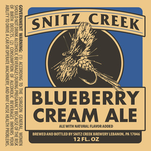 Snitz Creek Blueberry Cream Ale