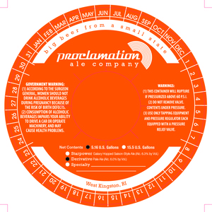 Proclamation Ale Company Derivative October 2014