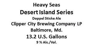 Heavy Seas Desert Island Series October 2014