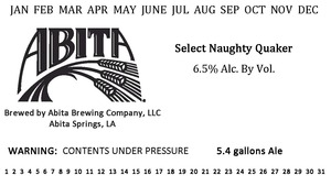 Abita Select Naughty Quaker October 2014