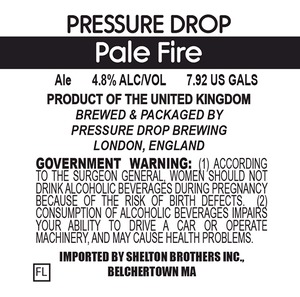 Pressure Drop Pale Fire October 2014