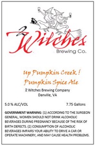 2 Witches Brewing Company Up Pumpkin Creek!