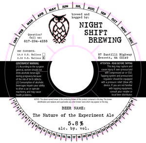 The Nature Of The Experiment Ale October 2014