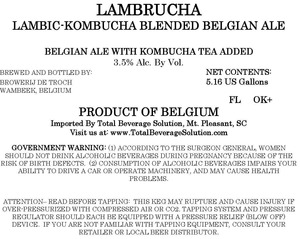 Lambrucha Lambic Kombucha Blended Belgian Ale