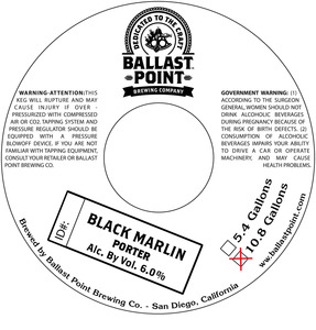 Ballast Point Black Marlin October 2014