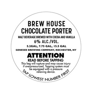 Brew House Chocolate Porter October 2014