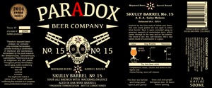 Paradox Beer Company Skully Barrel No. 15