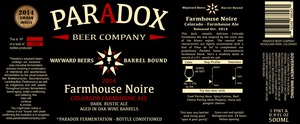 Paradox Beer Company Farmhouse Noire