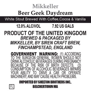 Mikkeller Beer Geek Daydream October 2014