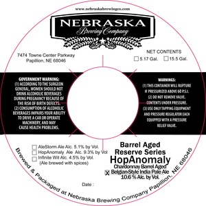 Nebraska Brewing Company Reserve Series Hopanomaly