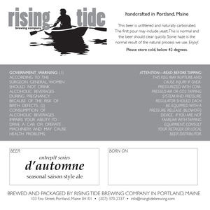 Rising Tide Brewing Company D'automne