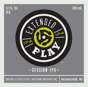 Lakefront Brewery Extended Play Session IPA