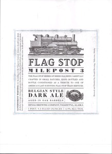 Flag Stop Milepost 3 Belgian Style Dark Ale October 2014