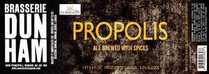 Brasserie Dunham Propolis October 2014